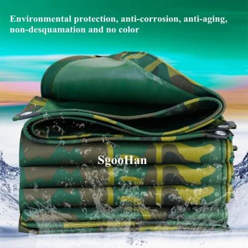 Camouflage Truck Canopys Coated Banner Tarpaulin Outdoor Awning Shade Sail Plant Shed Oxford Cloth Pet House Waterproof Cloth