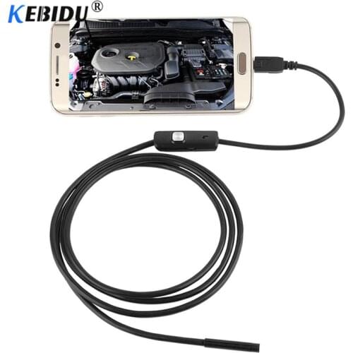 Kebidu Newest 1M 7mm Endoscope Camera USB Android Endoscope Waterproof 6 LED Borescope Inspection Camera 720P For Android PC
