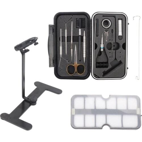In Stock Compact Fly Tying System Fly Tying Tool Set Vise Traveler Tackle Kit