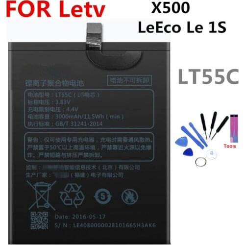 LT55C battery For Letv LeEco X500 Le 1S 3000mAh lithium battery li-ion polymer battery High capacit