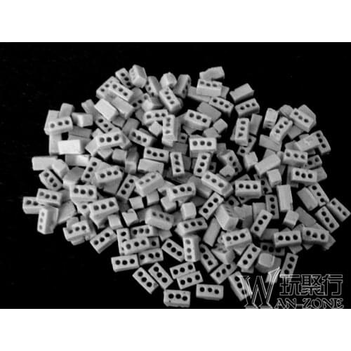 1/35 Scale Die-cast Resin Scene Layout Props Toy Perforated Brick Ruins, About 200 Models Per Pack