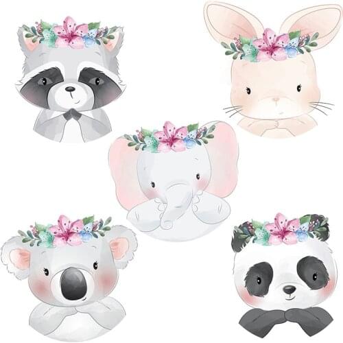 Three Ratels QCF26 Cute forest Animal Koala elephant panda rabbit bear Fox wall sticker for kids Kitchen laptop toilet Decal