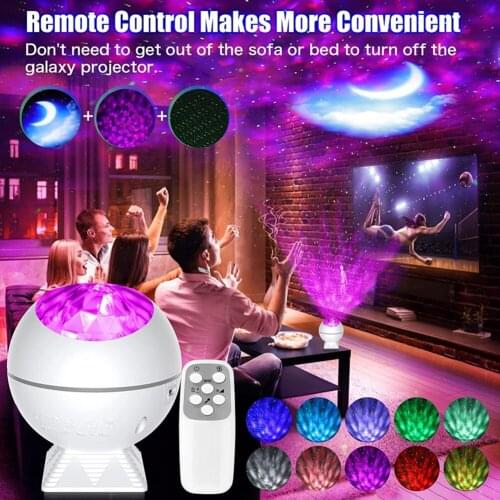 4-pattern Mini Ball-Shaped Starry Sky Projector Light Glow in The Dark Universe Projection Night Lamp Gift Home Party Decoration