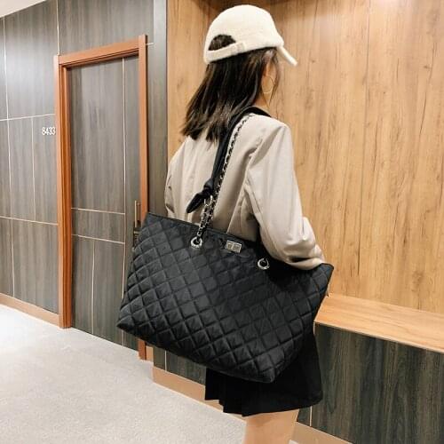 Fashion Autumn Winter Luxury Brand Bag Nylon Large Capacity Rhombic Shoulder Messenger Bag Purses and Handbags High Quality Bag