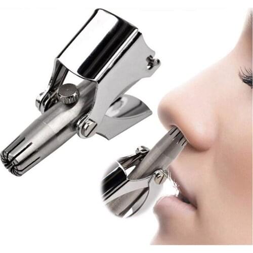 Nose Trimmer for Men Stainless Steel Manual Trimmer for Nose Razor Shaver Washable Nose Ear Hair Removal Home Salon Clipper
