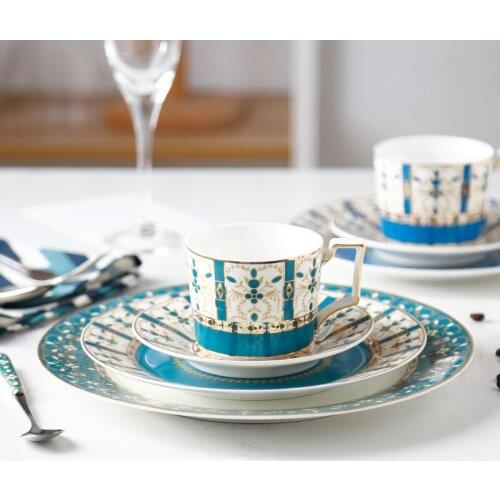 Bone China British Style Afternoon Tea Set Coffee Cups Europeans Bone China Cup Kit Coffee Mug Elegant Tablewares Accessories