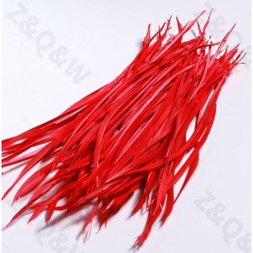 Natural 6-8 inches (15-20CM) goose feather monofilament edge feather dyed big red 100-500pcs DIY craft jewelry decoration