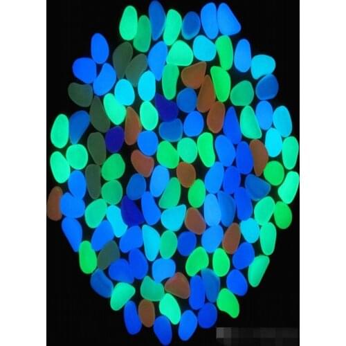 Newest Decorative Gravel For Your Fantastic Garden or Yard 100pcs/pack Glow in the Dark Pebbles Stones for Walkway Eight colors