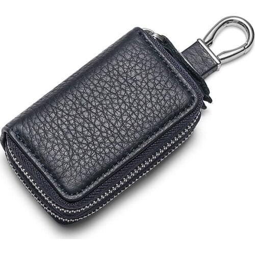 2021 New Leather Car Key Case, Foreign Trade Source Layer Cowhide Double Layer General Car Key Case