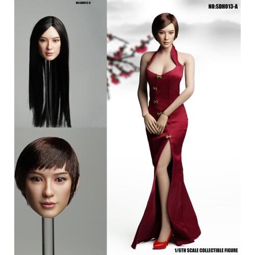 New 1/6 Scale SDH013 Female Figure Accessory Sun Li Head Sculpt Carved Model Accessory for 12 inches Suntan Body In Stock