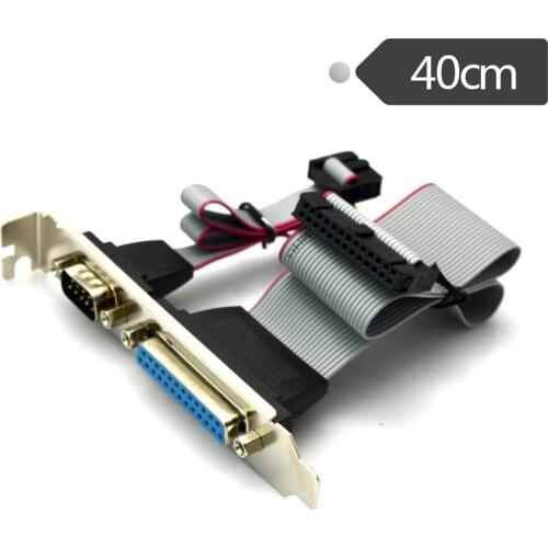 Motherboard Parallel LPT 25p Printer DB9 9pin RS232 com Port Cable slot bracket ;bracket COM+LPT(DB9 Malt +DB25 Female) F925MF