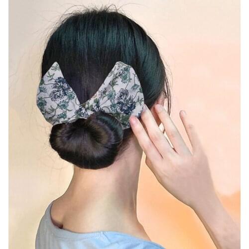 1Pc Woman Headband Print Multifunctional Magic Twister Clip Bow Blast French Dressing Updo Hairpins Stylish DIY Hair Accessories