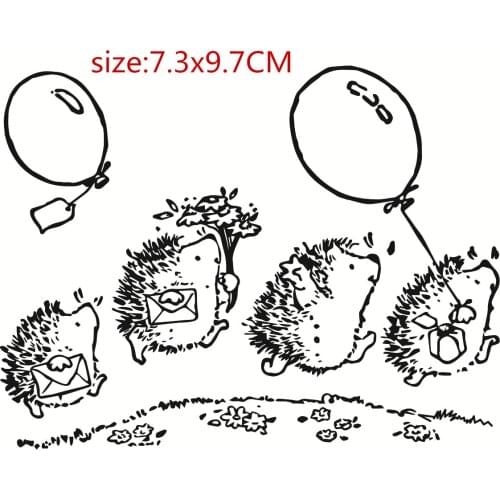 Hedgehog Transparent Clear Silicone Stamp/Seal For DIY Scrapbooking/photo Album Decorative Clear Stamp Sheetstampons