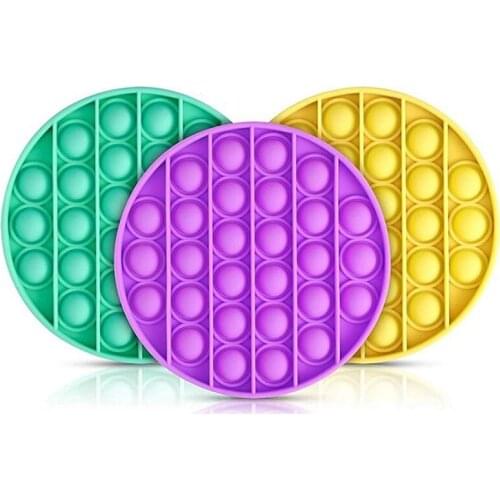 Push Bubble Fidget Sensory Toy Silicone Squeeze Playing Board Emotions Anti-Anxiety Relief Tools Simple Dimple for Kids Adults