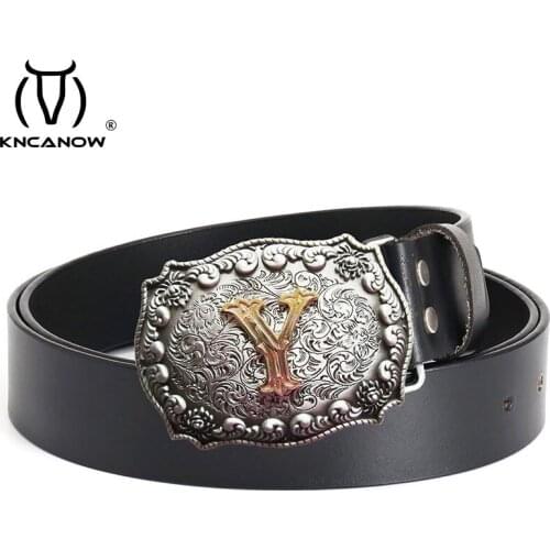 Men Belt Genuine Leather High Quality Strap Casual Y Buckle Soft New Fashion Belts For Men 2021 Gift Ceinture Homme Luxe Marque