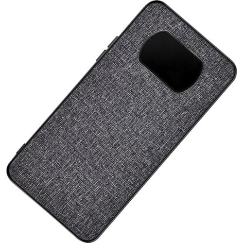 Luxury Hard Cloth PC Case for Xiaomi Pocophone Poco F2 Pro Case Soft TPU Leather Back Cover Cases for POCO X3 NFC