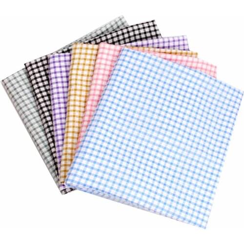 Lattice Pattern Chiffon Fabric By The Meter Sewing Cloth for Garment Handmade Diy Dress Making Home Textile Supplies 45*145cm/pc