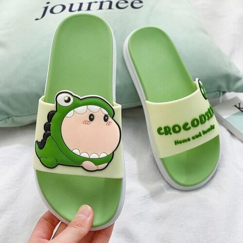 Cute Animal Couples Home Slippers Womens Summer Indoor Lovely PVC Bathing Slides Male/Female Flat Antiskid Flip Flops Shoes