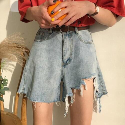 Streetwear High Waist Wide Leg Denim Shorts for Women 2021 New Jean Shorts Women Summer Korean Style Women Loose Shorts Y739
