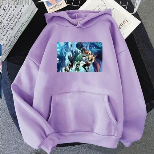 Hot Game Manga Genshin Impact Long Sleeves Hoodies Sweatshirts Men Women Print Pullovers Streetwear Unisex Fashion Clothing