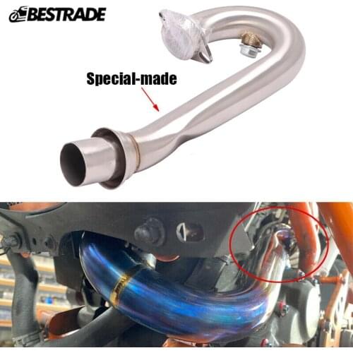 Motorcycle Exhaust Header Pipe Front Link Connect Tube Stainless Steel Modified for Duke 390 200 125 250 RC390 2017-2020
