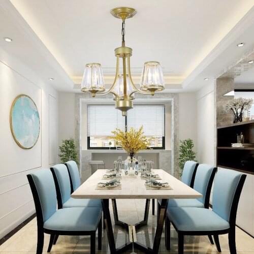 High quality chandelier Easy to install Crystal chandeliers E27 light source certificate American retro modern atmosphere