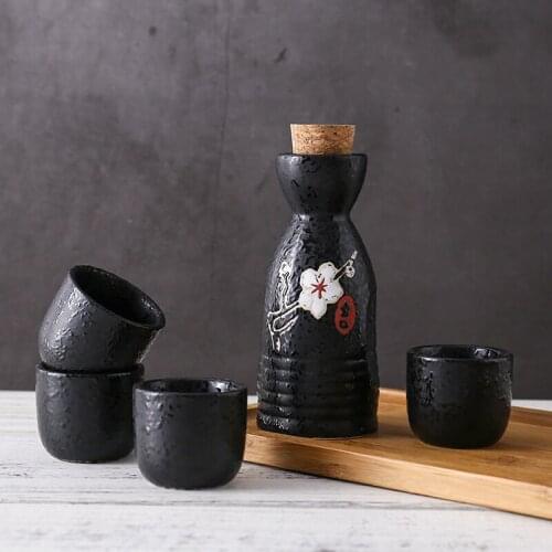 Japanese sake liquor ceramic separator hot wine pots warm wine bottle cup white yellow rice wine antique set wineware