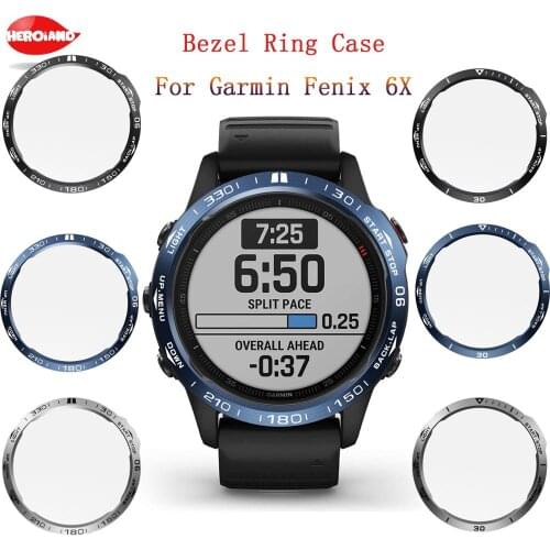 New Bezel Ring Styling For Garmin Fenix 6X/6X Plus/Fenix 6X sapphire Bracelet Ring Case Protection Cover Metal Anti Scratch Case
