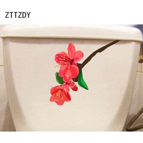 ZTTZDY 23.6*12.3CM Hand Painted Sea Bream WC Toilet Seat Stickers Home Bedroom Wall Decor T2-0678