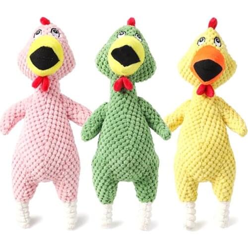 Dorakitten 1pc Dog Squeaky Toy Pet Interactive Chicken Shape Squeaky Toy Bite Resistant Dog Chew Toy Pet Supplies Dog Favors