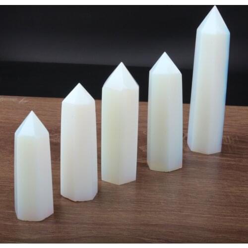 1pcs opal crystal point healing stone hexagonal prisms column wand treatment stone