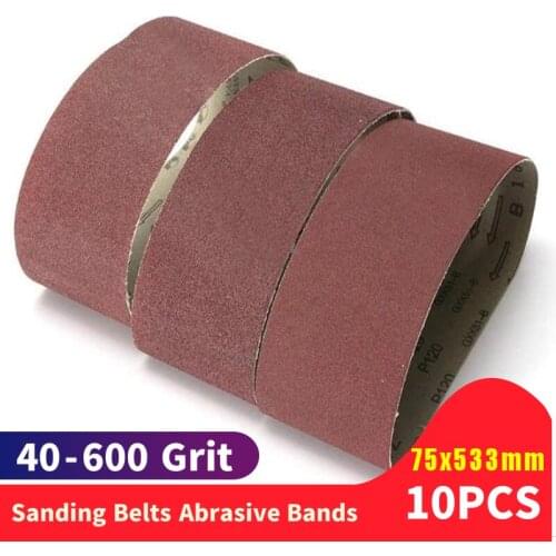 10PCS 533*75mm kx167abrasive belts grinding machines Metal Polishing Abrasive Sanding Belt