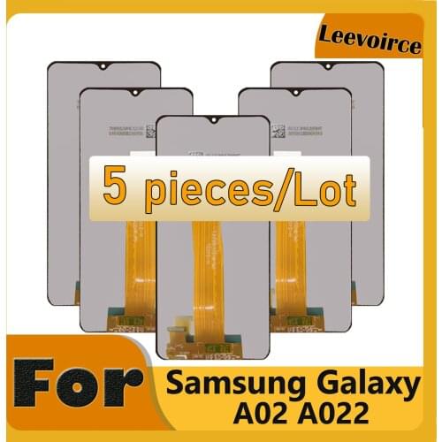 5PCS LCD for Samsung Galaxy A02 SM-A022 A022m LCD Display Touch Screen Digitizer Full SM-A022FN/DS SM-A022F/DS SM-A022G/DS IPS