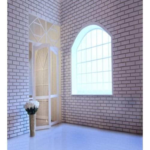 5x7ft Brick Room Flowers Photography Backdrops Photo Props Studio Background