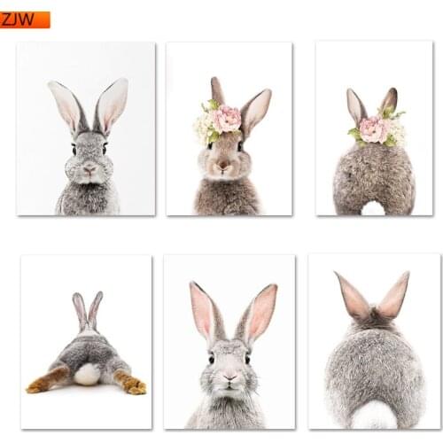 Diamond Embroidery Full Round Crystal Diamond Painting Pictures Animal Rabbit Diamond Mosaic Diamond setting Cross Stitch kits