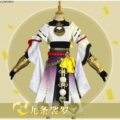 Anime! Genshin Impact Kujou Sara Game Suit Elegant Uniform Cosplay Costume Halloween Party Role Play Outfit For Women 2021 NEW