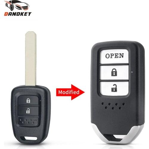 Dandkey Modified Flip Remote Key Shell For Honda FIT XRV VEZEL CITY JAZZ CIVIC HRV 2/3 Buttons Folding Key Case Fob Upgrade