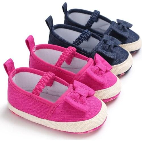 Spring and Autumn Girls Solid Color Bow Elastic Shoes Casual Shoes