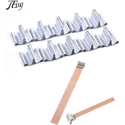 10pcs Wood Candle Wicks Base Clip Iron Candles Making DIY For Wicks Materials Holder Stand Handmade Kit