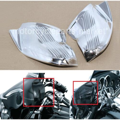 Chrome Black Bating Inner Fairing Covers Protector For Harley Electra Glide Trike Models 1996-2013 FLHTK FLHTCU EFI FLHTCUI