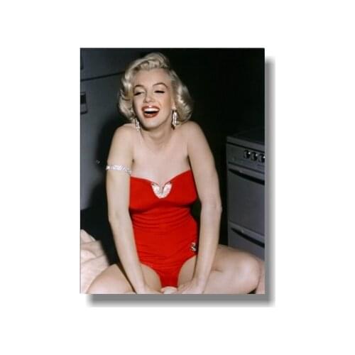 Classical Star Posters and Prints Marilyn Monroe Sexy Woman Canvas Painting for Interior Black White Picture for Home Design