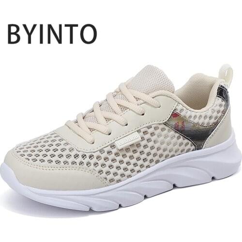 Summer Women Sport Tennis Shoes Ultra Light Breathable Hollow Mesh Sneakers Jogging Walking Shoes Female Trainers Tenis Feminino