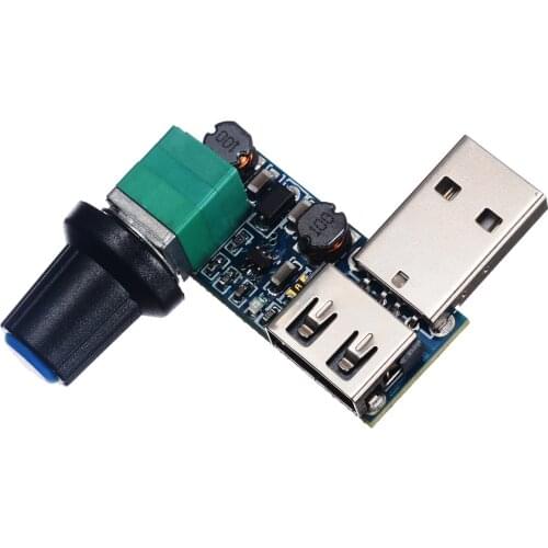 Mayitr 1pc Fan Speed Controller Switch USB Fan Stepless Speed Controller Speed Variable Regulator Module