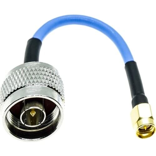 N type male to SMA male plug connector RG402 RG-402 Semi Flexible Coaxial Cable 50ohm Blue