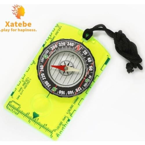 Outdoor Camping Directional Cross-country Race Hiking Special Compass Baseplate Ruler Map Scale Compass Night Boy gift tool New