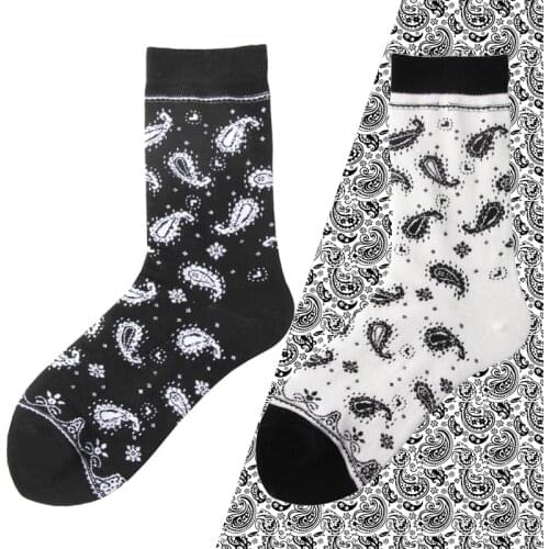 Crew Street Fashion Socks Stripe Whirlpool Vortex Eddy Uzumaki Hiphop Paisley Rap West Coast Ethnic Style Lovers Slants Thin Sox