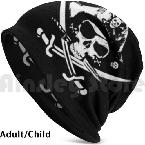 Pirate Beanies Knit Hat Hip Hop Pirate Pirates Caribe Sea Ocean Caribean Skull Skulls Sword Pirate Ship