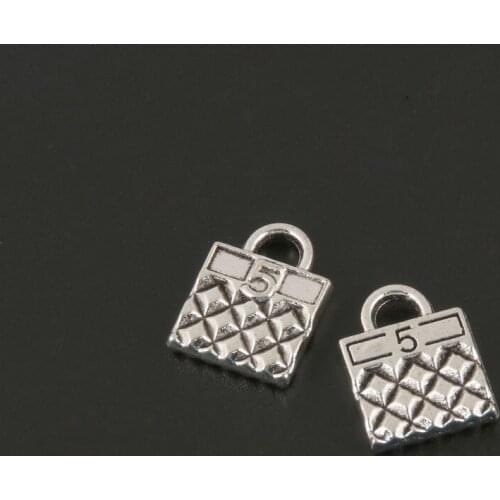 10pcs Charms Picnic Handbag Flower Basket Silver Color Pendant For Making Jewelry Handcrafts Diy Necklaces