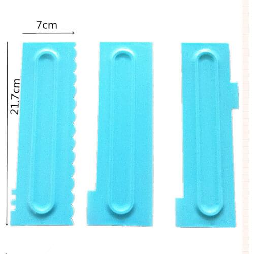 Pastry Cake Scraper Cream Smoother Icing Combs Baking Accessories Fondant Spatulas Utensil Food Grade Plastic Cake Decorating