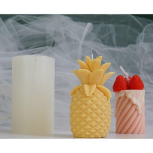 Pineapple Candle Silicone Molds DIY Summer Tropical Fruit Aromatherapy Plaster Resin Soap Molds Home Decoration
